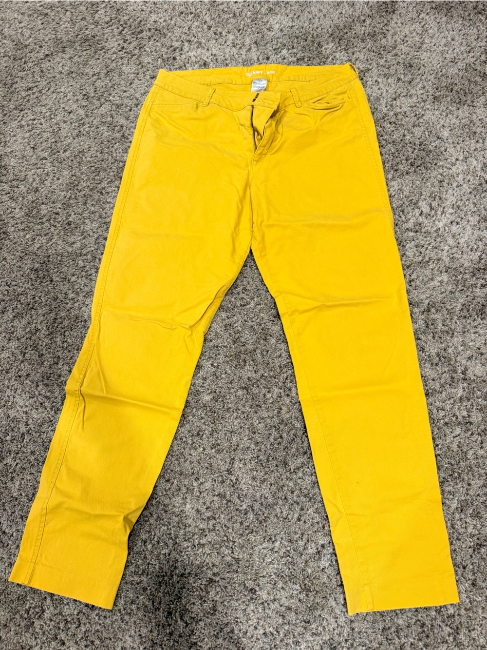 Old Navy Yellow Cropped Ankle Pants